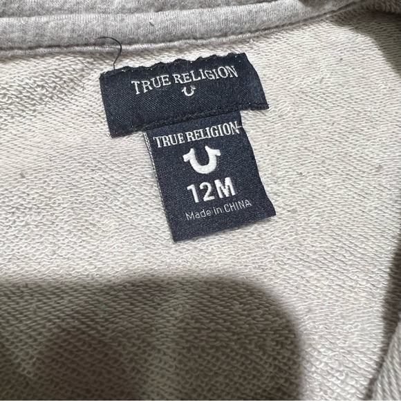 True Religion Grey Jogger Toddler Set 12M - Picture 3 of 5
